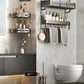 Bathroom Integrated Storage Rack Towel Rack Wall-Mounted Punch-Free Wall Bathroom Toilet Storage Washstand