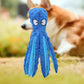 Squeaky Octopus Dog Toys Interactive Puppy Toy No Stuffing Plush Bite Toys Crinkle Paper Pet Plush Toys for Small Medium Dogs