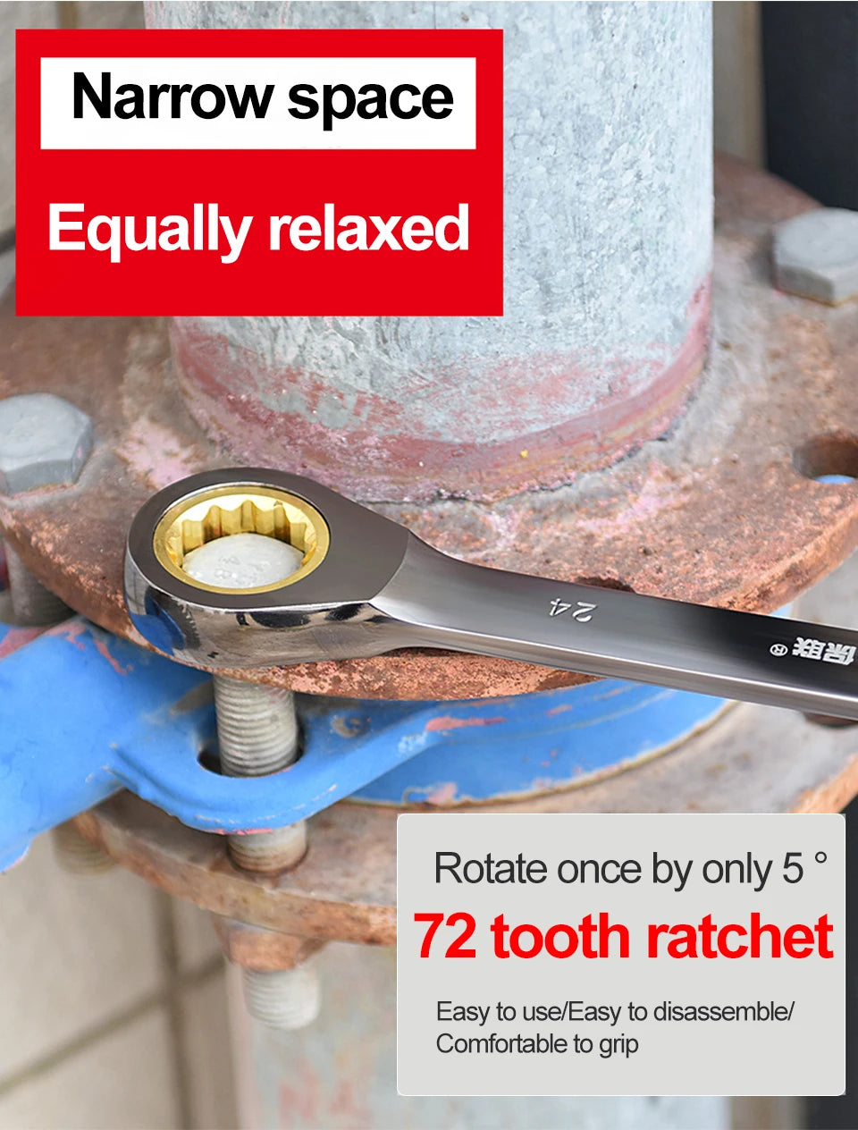 1Pc Universal Torx Wrench Adjustable Torque 6-32mm Ratchet Spanner for Bicycle Motorcycle Car Repair Tools Mechanical Tool