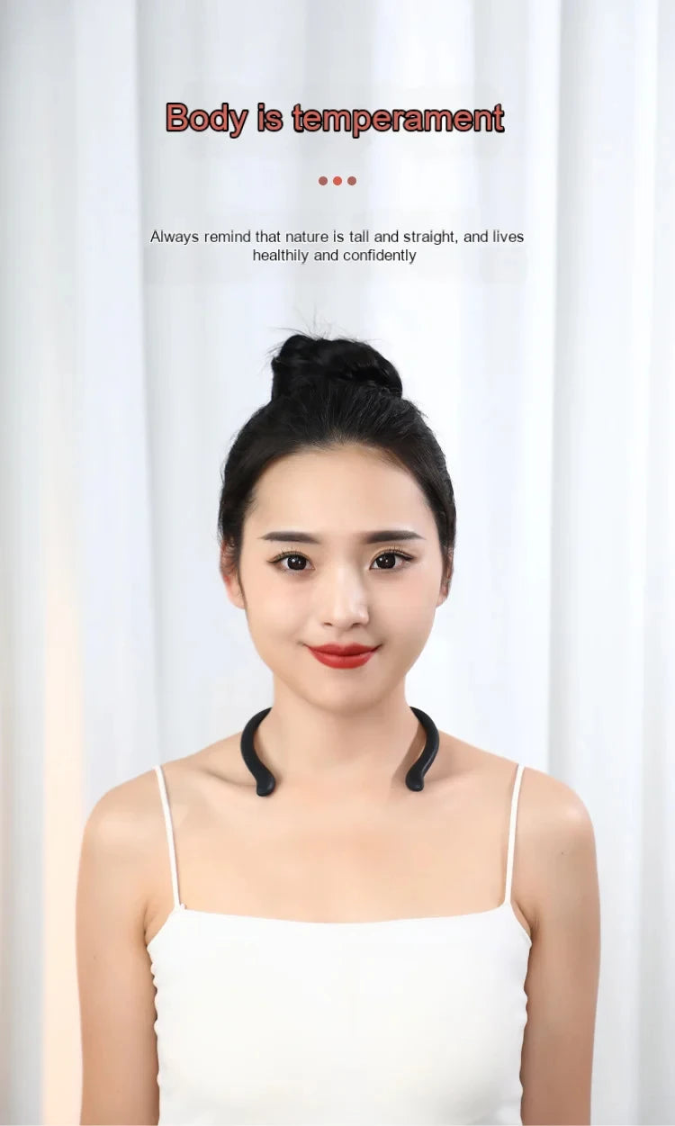 Ultrasonic Lymphatic Soothing Neck Instrument Body Sitting Posture Corrector Back Support Neck Massager Care health care