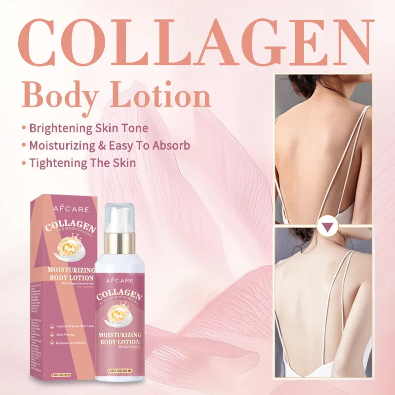 Collagen Body Lotion Whitening Body Cream Moisturizing Brightening Skin Anti-aging Balance Skin Tone Nourishing Body Care