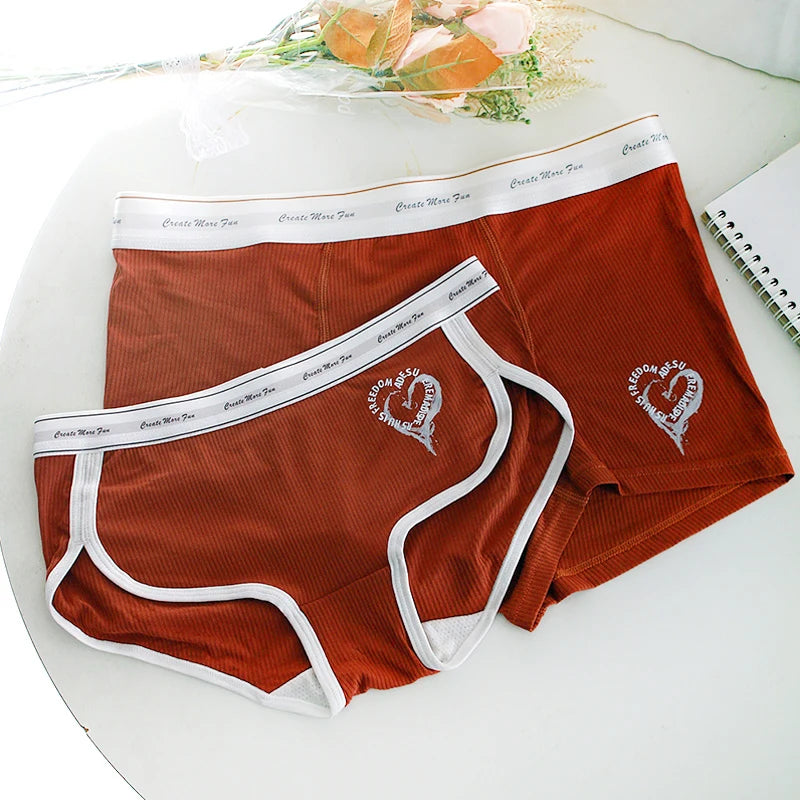 Sports Couple Underwear Sexy Couple Panties Women Panties Briefs Men Boxer Shorts Lingerie Modal Antibacterial Lover Underpants