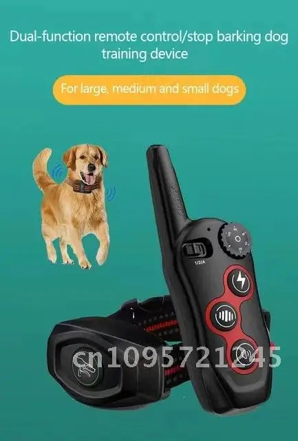 Electric Bark Training Collar, Remote Control, Anti Dog Vibration for Colar Pet Dogs, Collars Rechargeable, Waterproof, Sound,