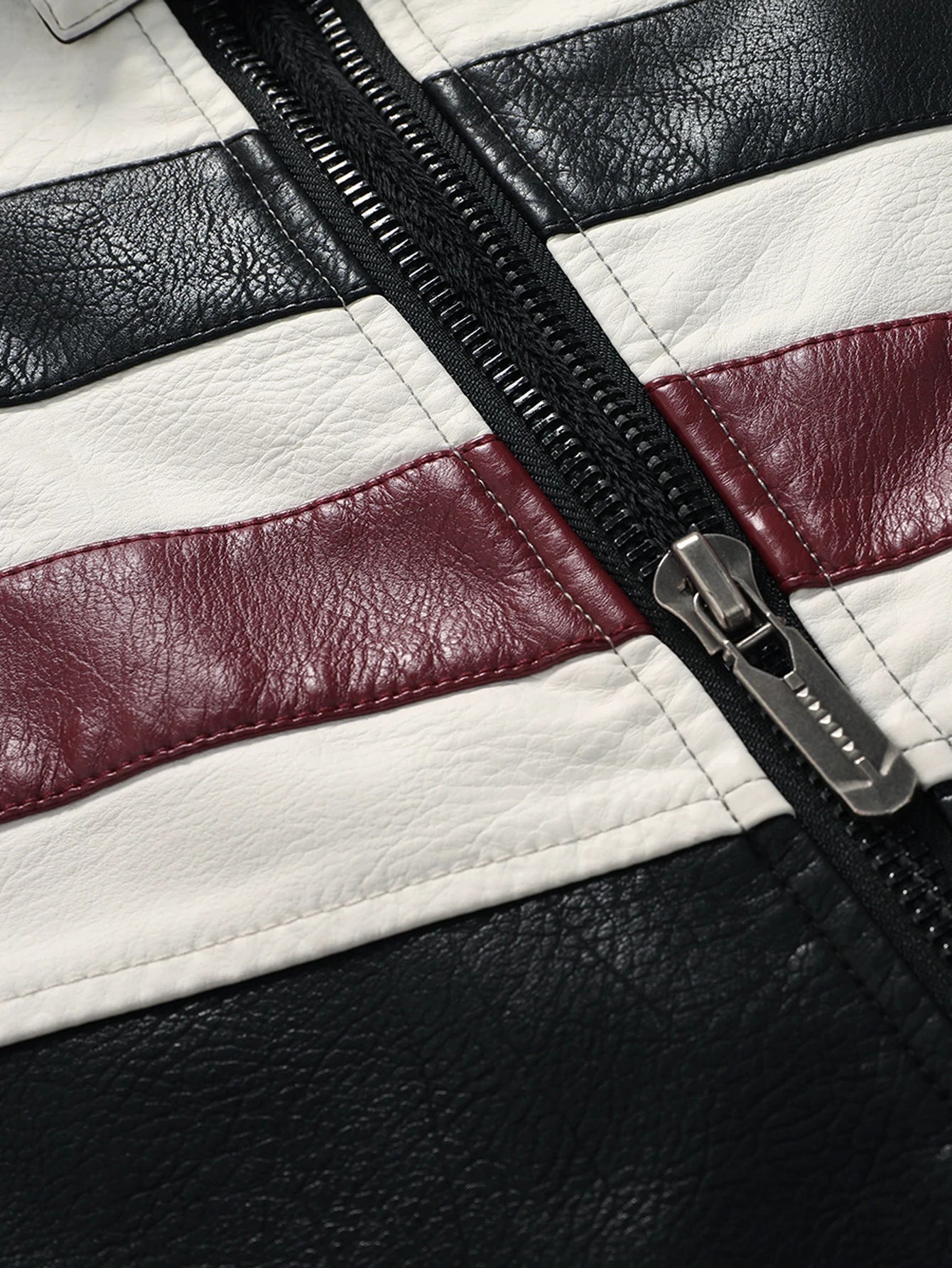 Men's PU leather coat thickened biker jacket