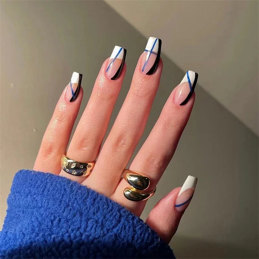 24p Artificial Acrylic Nail Art Fake Nails Full Coverage Removable Press On Nails Tip French Light Pink Heart False Nail Designs