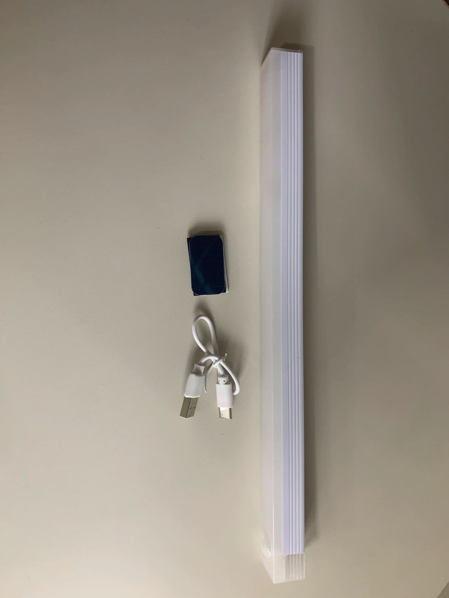 Wireless LED Motion Sensor Night Light with Magnetic Stripe USB Rechargeable For Kitchens, Closets, Stairs and Hallways