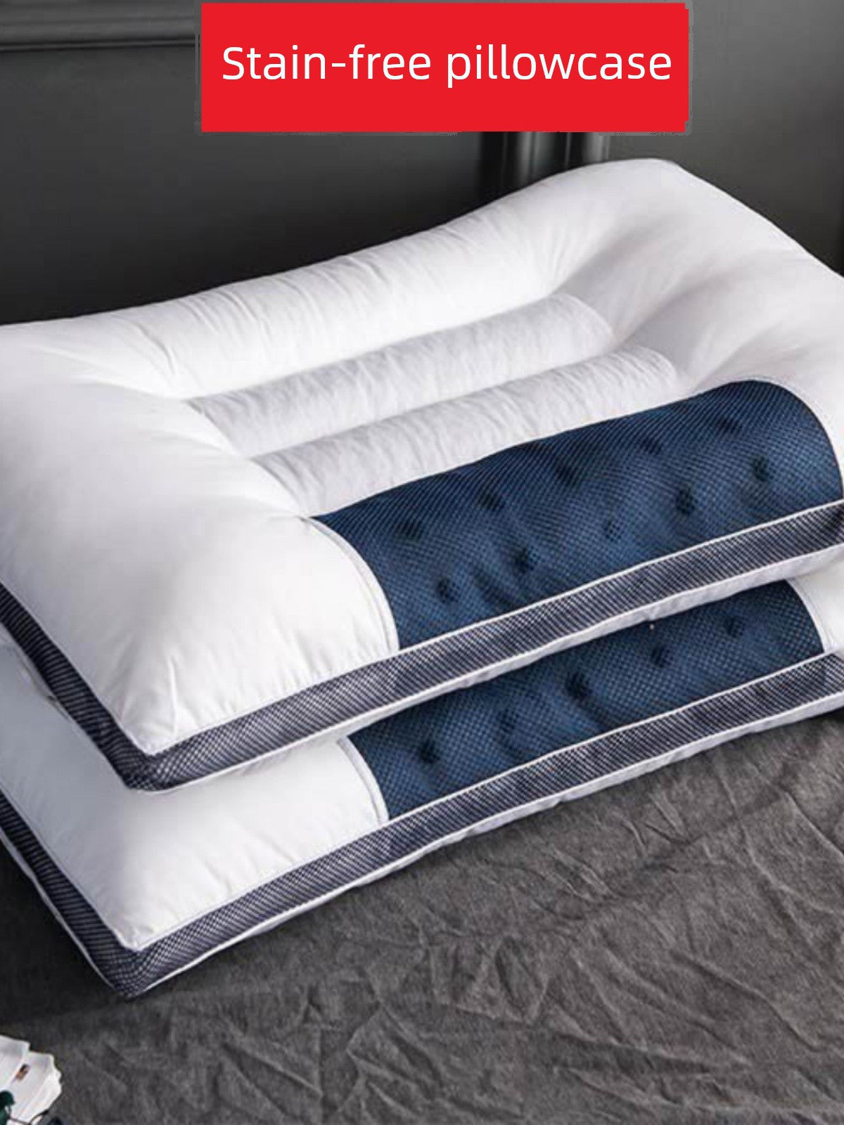 Adult Cassia Seed Pillow Case and Pillow Core Set Home a Pair of Pillow Core Protection Isolation Layer Cervical Support Sleep