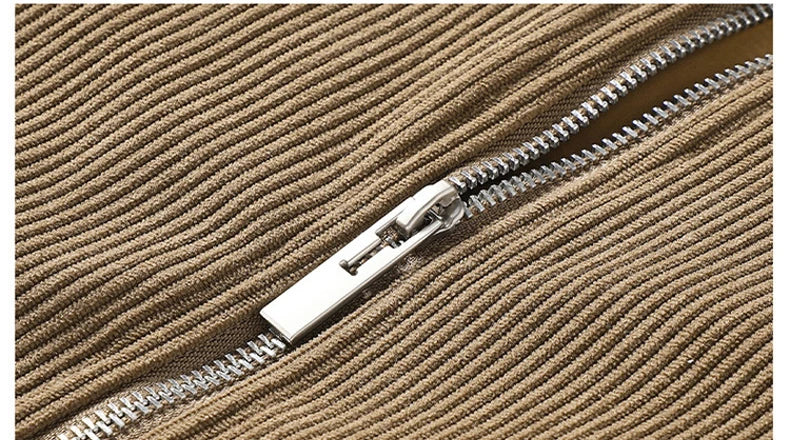 Large Size 5XL New Autumn Winter Stand Collar Slim Jacket Men Fashion Casual Warm Corduroy Outwear Men Cotton Jacket Coat