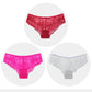 Women Briefs Sexy Full Lace Panties Hollow Out Low-waist Female Shorts Soft Solid Color Breathable Underwear Fast Ship 3pcs/lots