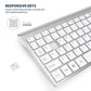 Jomaa Spain Keyboard and Mouse Set for Computer Laptop Desktop Wireless Keyboard and Mouse Comb Ergonomic Design Noiseless Click