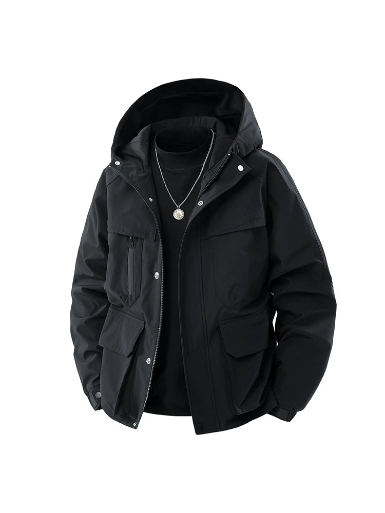 Outdoor Hooded Coat Sports Windbreaker Men Tactical Jacket Waterproof Hooded Coat Sports Military Field Climbing Thin Outwear