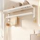 White Bathroom Wall-Mounted Toilet Towel Rack