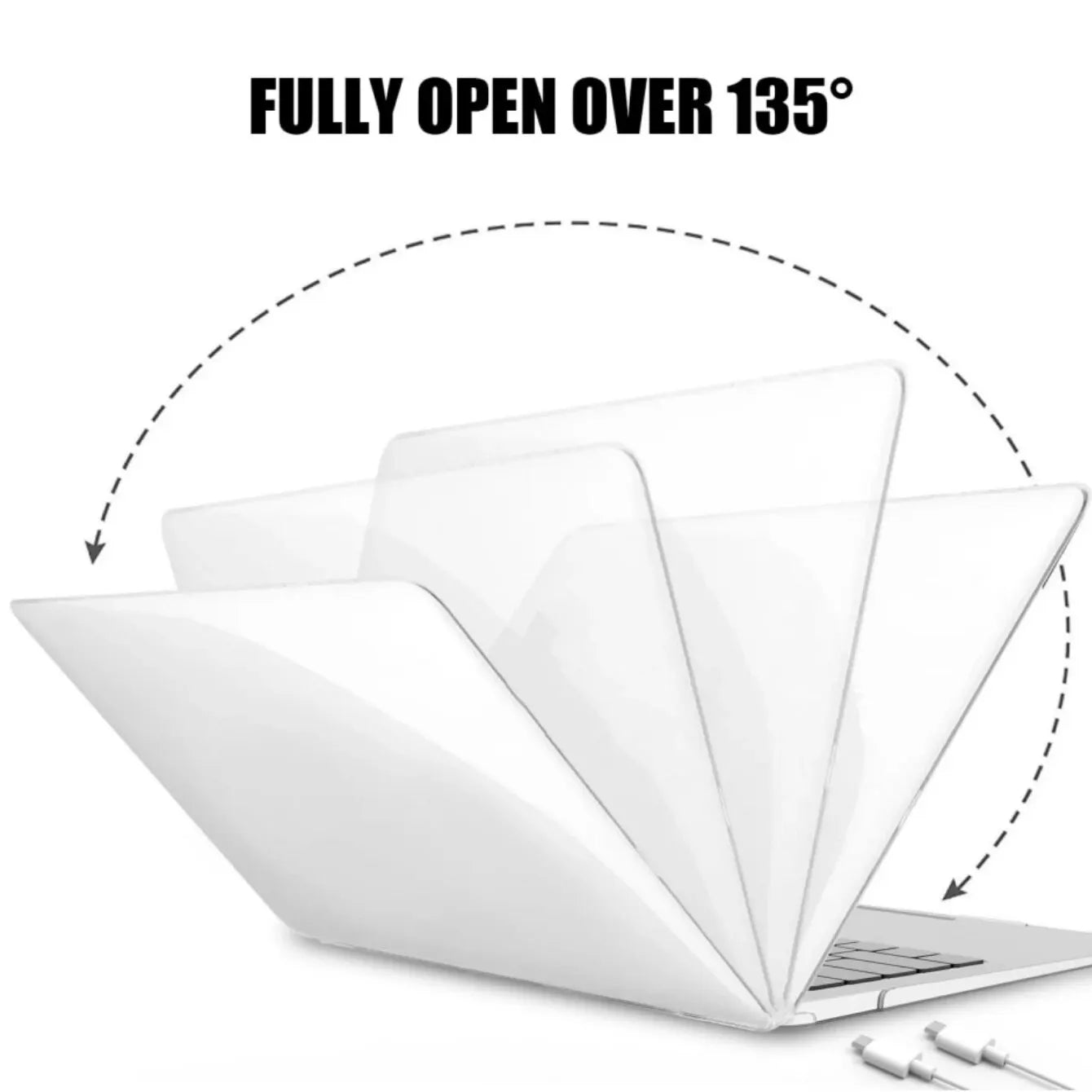 Transparent Macbook Case Compatible With Air Pro,13/14/15/16 Inch Computer Plastic Hard Shell Laptop Cover