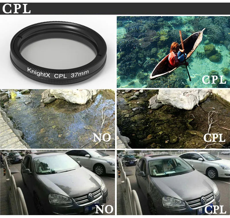 37mm CPL Filter Photography Prop Camera Photo Phone Lens Accessory Professional Clip on Cellphone Polarizer