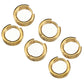 10pcs 8-14mm Stainless Steel Ear Hoop Gold Color Earring for Women Men DIY Jewelry Making Earring Punk Hiphop Piercing Accessory