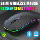 Wireless Mouse Bluetooth compatible 2.4GHz 1600DPI USB Rechargeable RGB Light Portable Mouse For Laptop Computer PC Macbook Game