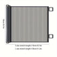 Easy To Install Black Pet Door Without Drilling - Retractable Safety Fence for Indoor Stairs, Dog and Pet Fences