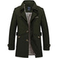 2025 Spring and Autumn men's coat Men's casual cotton Jacket men's mid-length trench coat men's jacket