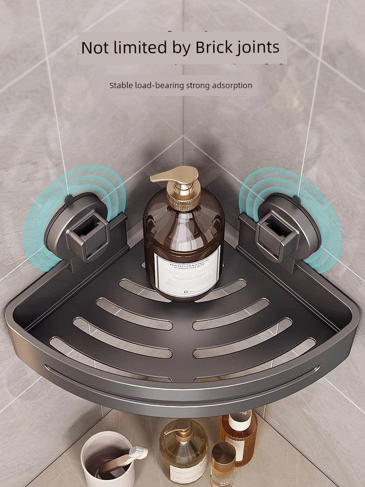 Suction Cup Punch-Free Corner Toilet Bathroom Storage Rack