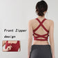 Women Fitness Underwear Yoga Bras cross Back Beauty Sports Bras Front Zippe Top Bra Sexy Breathable Underwear For Women Gym Top