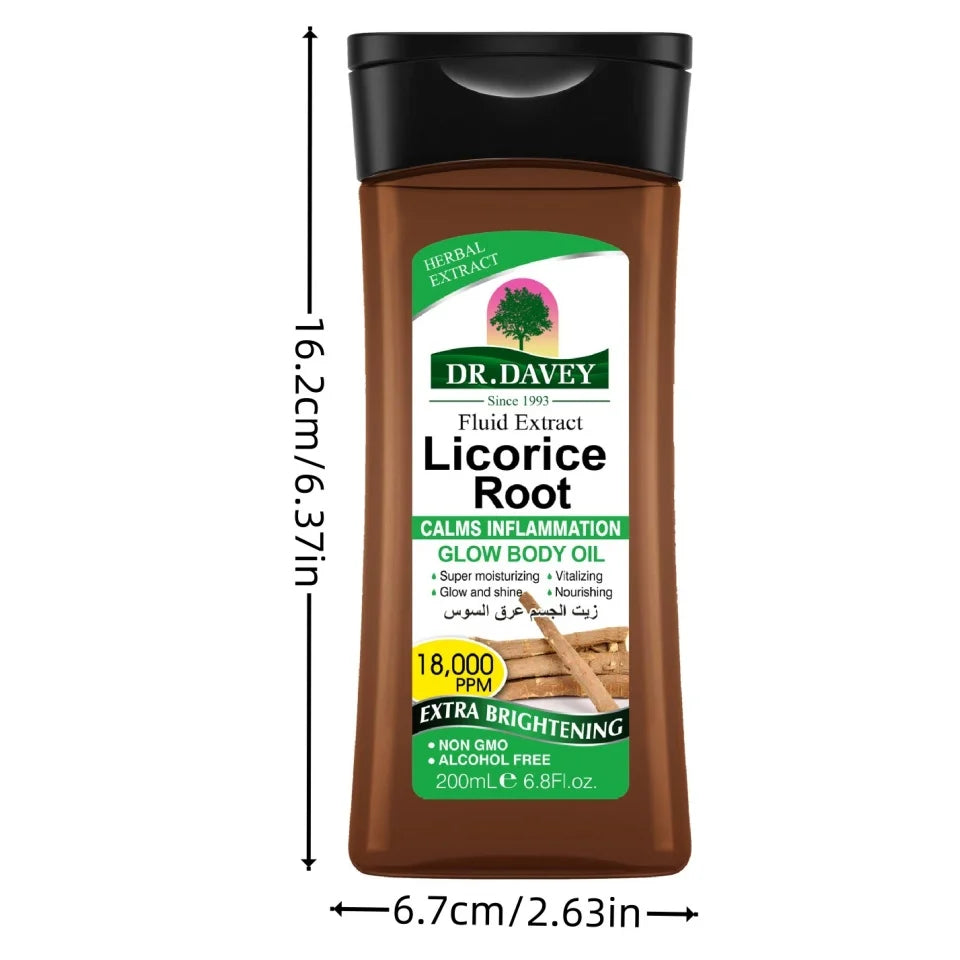 200mlLicorice Body Oil Licorice Root Glow Body OilBody Skin Care Oil Moisturizing Essential Oil Body Oil Full Body Essential Oil