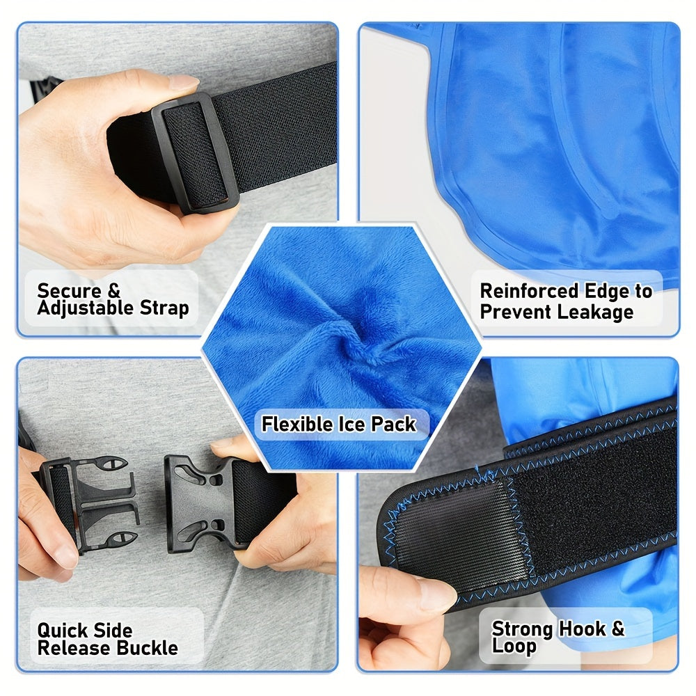 Shoulder Gel Ice Pack Wrap, Reusable Hot Cold Pack for Women and Men
