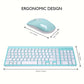 Wireless Keyboard and Mouse Combo, Compact Full Size Wireless Computer Keyboard and Mouse Set 2.4G Ultra-Thin Sleek Design for Windows, Computer, Desktop, PC, Notebook, Laptop