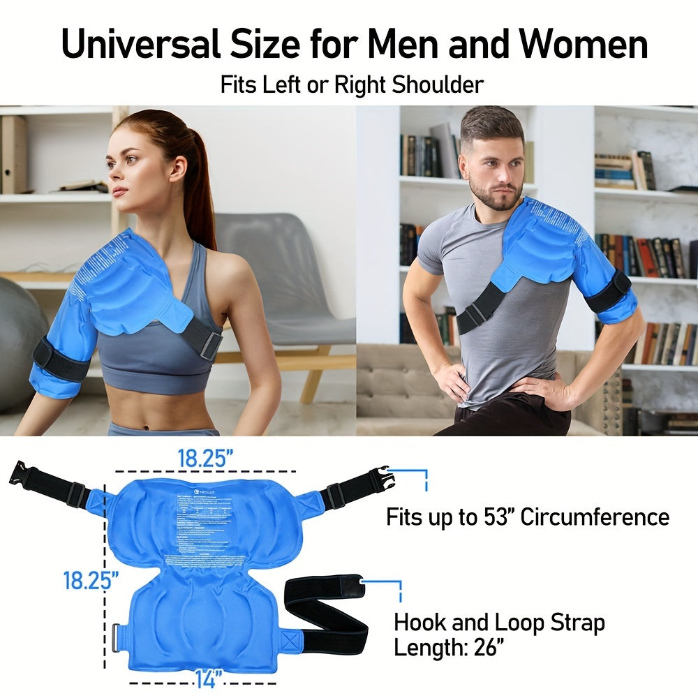 Shoulder Gel Ice Pack Wrap, Reusable Hot Cold Pack for Women and Men