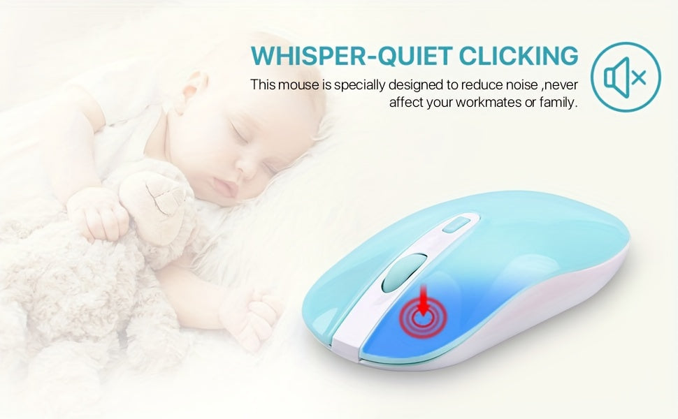 Wireless Keyboard and Mouse Combo, Compact Full Size Wireless Computer Keyboard and Mouse Set 2.4G Ultra-Thin Sleek Design for Windows, Computer, Desktop, PC, Notebook, Laptop