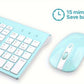 Wireless Keyboard and Mouse Combo, Compact Full Size Wireless Computer Keyboard and Mouse Set 2.4G Ultra-Thin Sleek Design for Windows, Computer, Desktop, PC, Notebook, Laptop