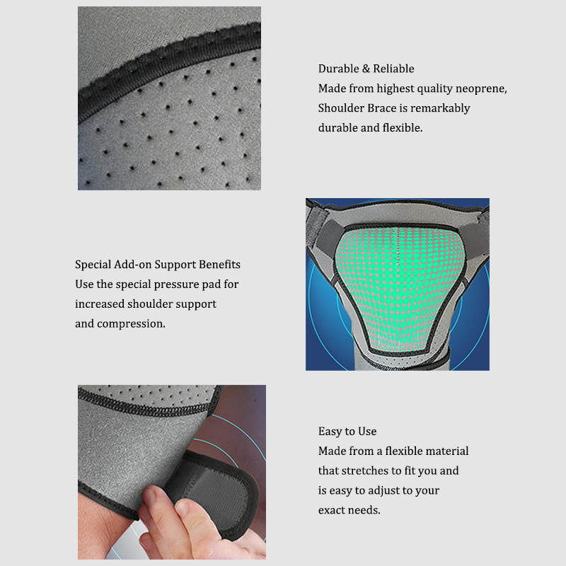 1pc Adjustable Breathable Shoulder Support Sleeve - Ultra-Soft Microfiber, Gray & Black Mesh Design for Fitness, Sports Protection, and Recovery Relax, Unisex for Left or Right Arm