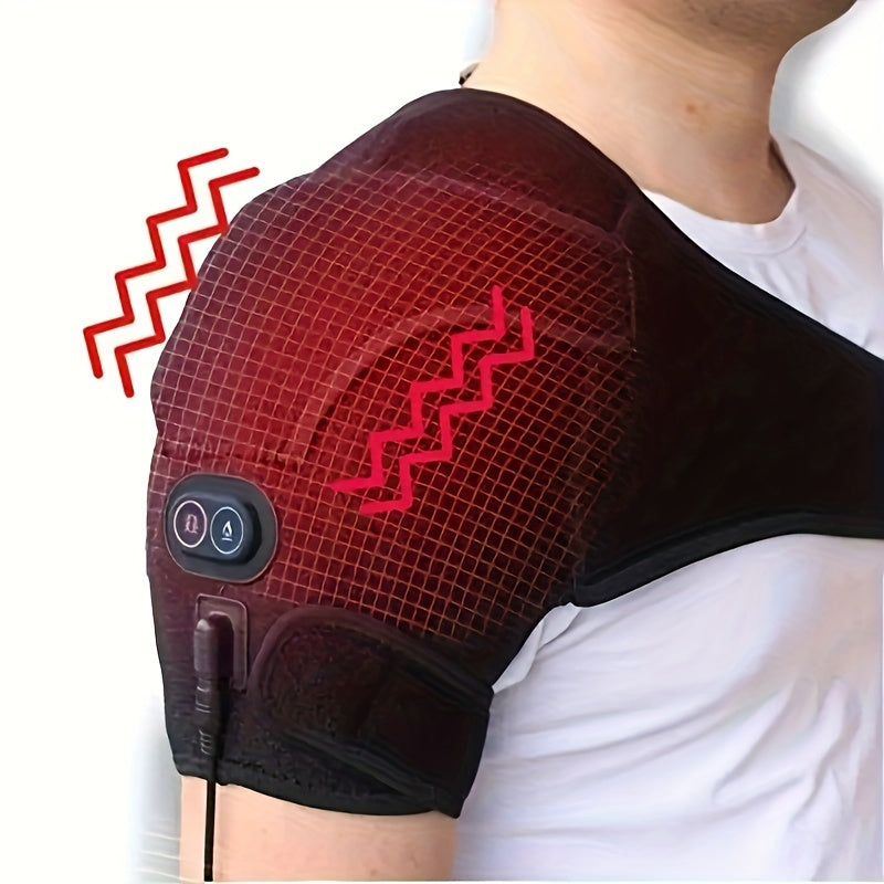 Heating Shoulder Brace, USB Three Gear Adjustable Temperature Warm Electric Shoulder Protector Hot Compress Heating Cape for Men Women-Ideal Gifts for Mother'S Day Father'S Day Thanksgiving